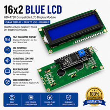 16x2 Blue LCD Display Module 1602 Character LCD Screen
