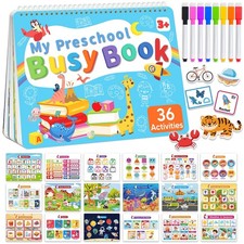 Toddler Busy Book Preschool Learning 8.5 x 11 inches A4 size , Multicolored
