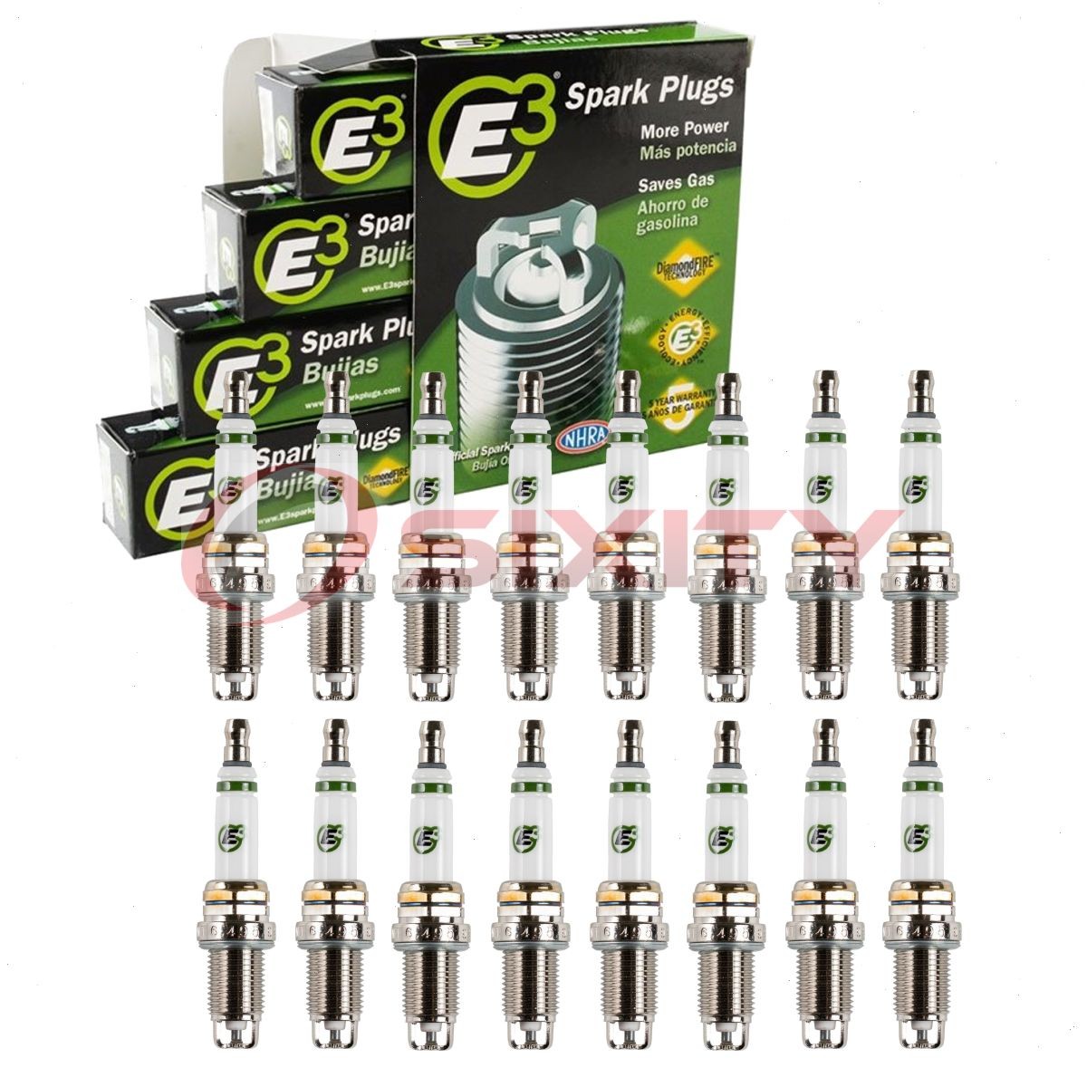 16 pc E3 Spark Plugs for 2005-2006 Mercedes-Benz C55 AMG 5.5L V8 Ignition dj