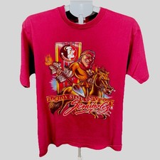 Vintage 90  s Florida State University Noles T-Shirt Mens Lg Single Stitch USA