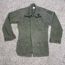 Vtg Vietnam Era 1969 US Army OG-107 Jungle Jacket Slant Pocket Ripstop XS Patch