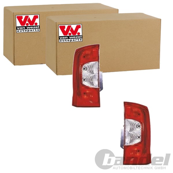 2X VAN Wezel RÜCkleuchten SET Links+Rechts Passend FüR CitroËN Nemo Fiat-image