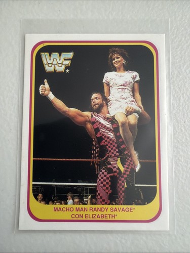 Macho Man Randy Savage, Miss Elizabeth [Italian] #8 1991 Merlin WWF card