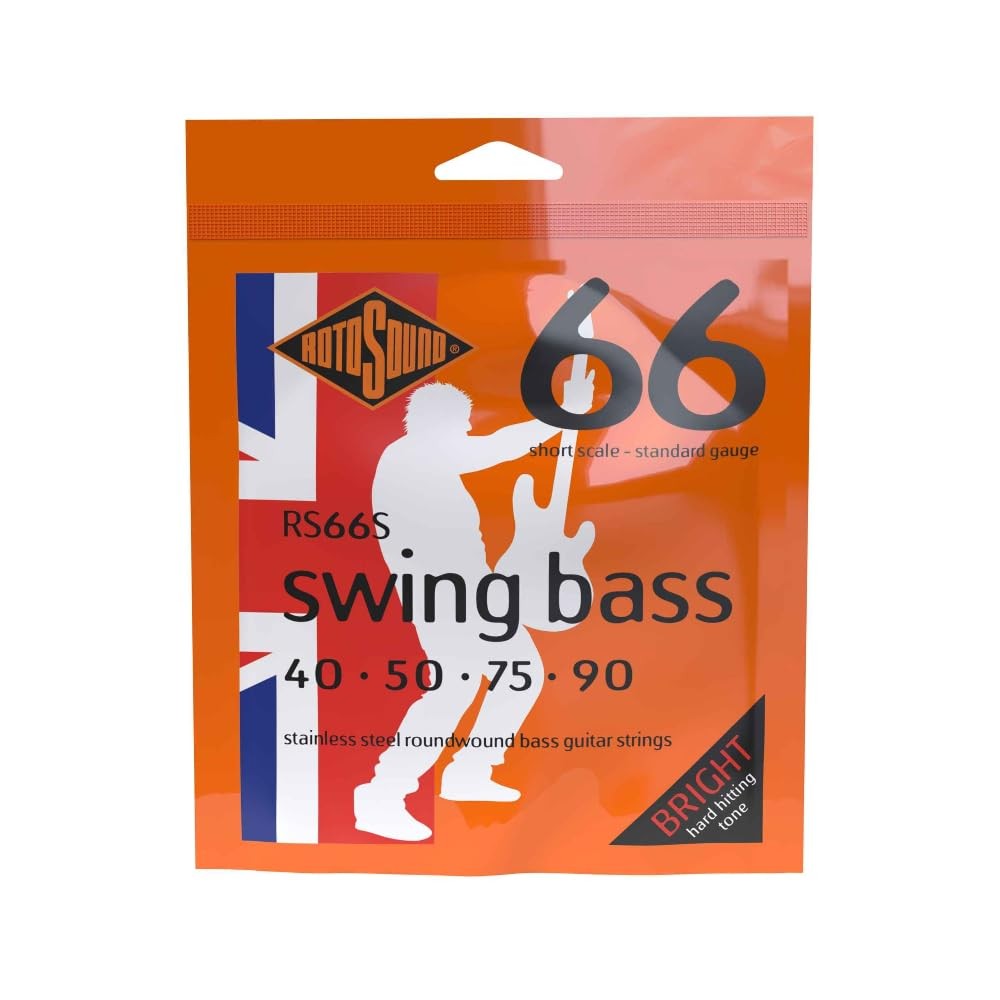 Cordes basse RS66S Rotosound Swing 66 diapason court en acier 4 cordes