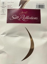 Hanes Silk Reflections Control Top Pantyhose Silky Sheer 717 EF Little Color