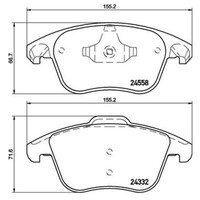 Bremsbelagsatz Brembo P 61 117, Vorne