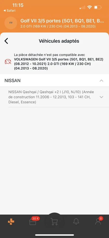 Amortisseur (à l'unité) SACHS 315 130 - Photo 2/2