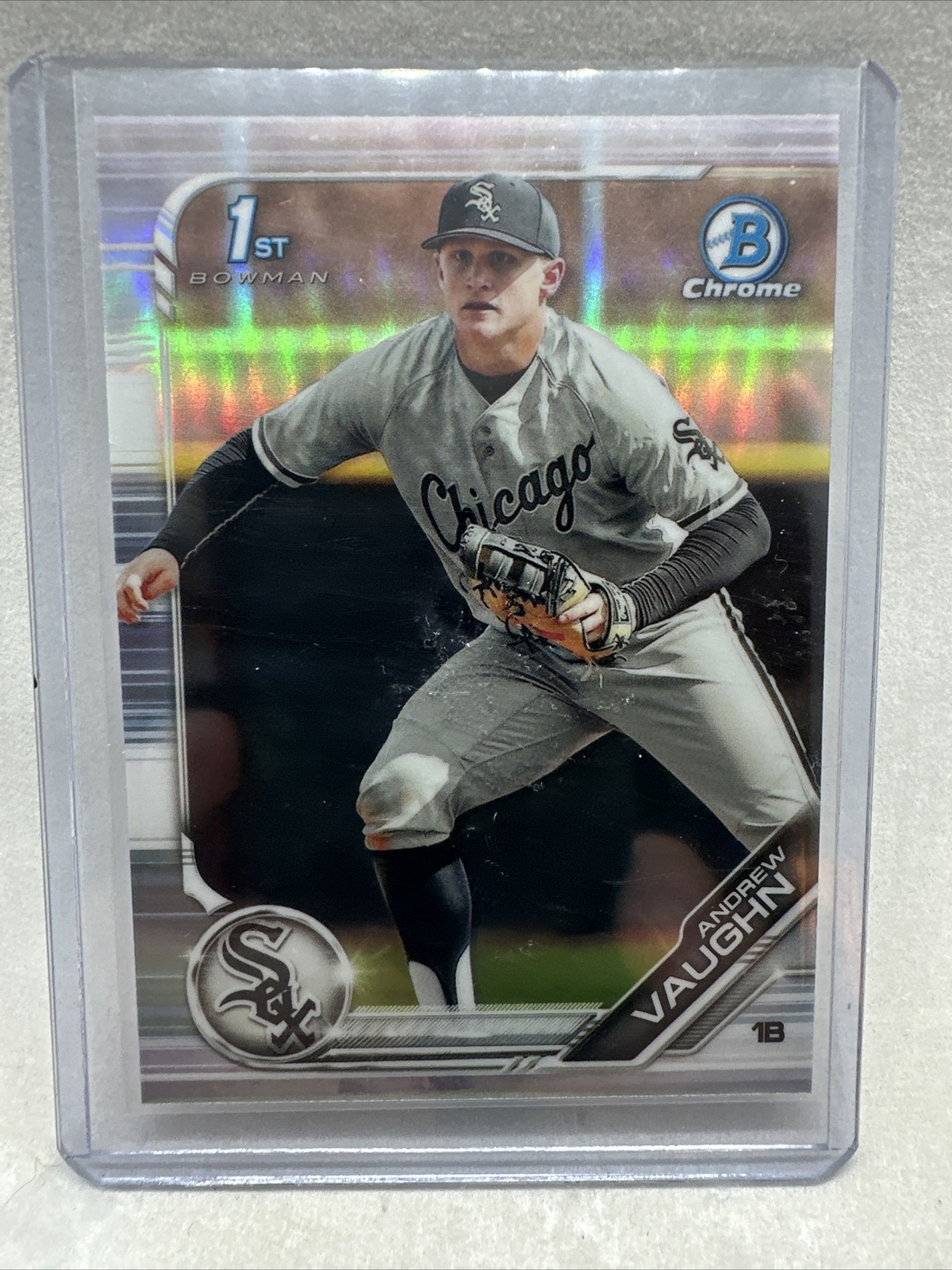 2019 Bowman Chrome Draft Andrew Vaughn Refractor 1st RC White Sox BDC-100
