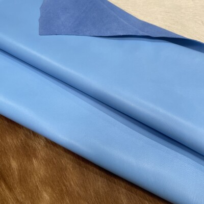 Lambskin Hide XL Alaskan Blue Soft Premium Quality Leather 2 oz