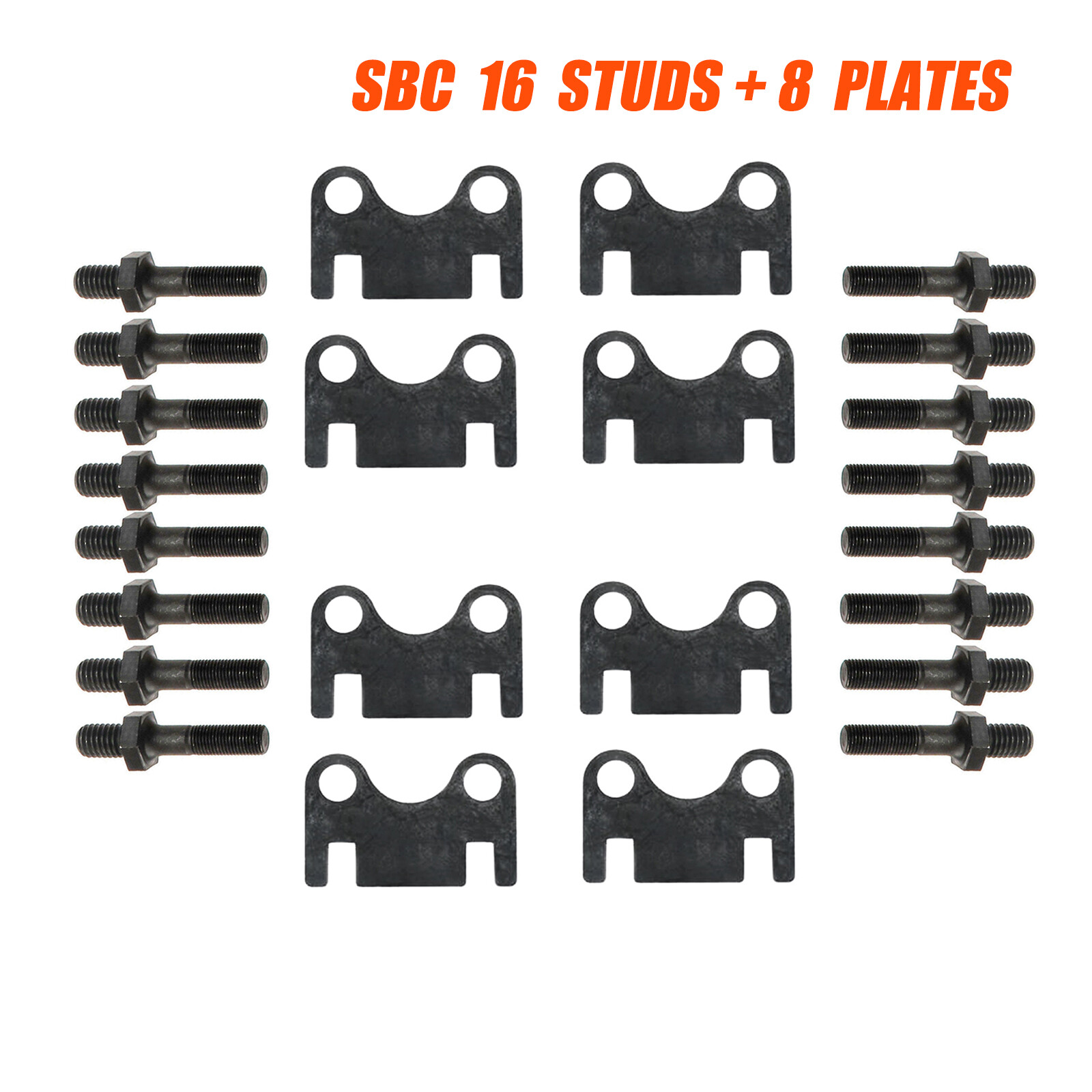 Sbc Small Block Push Rod Guide Plates And 3/8 Rocker Arm Studs Kit For