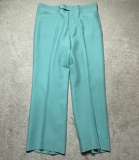 Vtg Sansabelt Jaymar Polyester Leisure Pants Mens 38x30 Turquoise 60s 70s Disco