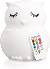 Owl, Kids Night Light, Silicone Nursery Light for Baby and Toddler, Squishy Nigh