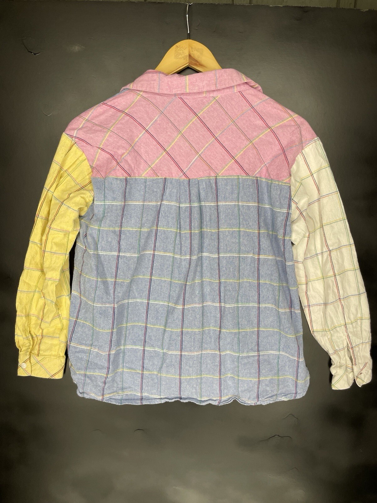 Entro Patchwork Plaid Button Down Shirt Small S M… - image 3