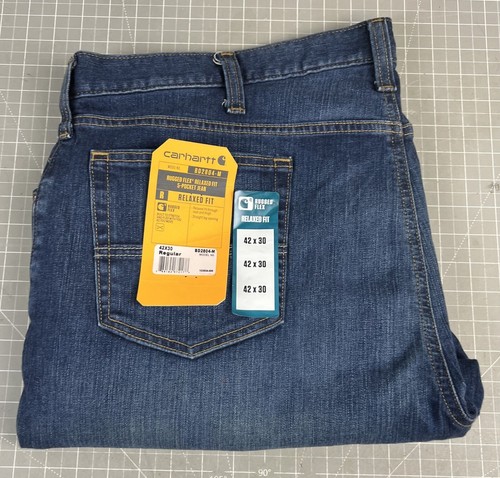 Carhartt Men's Rugged Flex Relaxed Fit Jeans Regular 42x30 BD2804-M 5-Pocket NEW