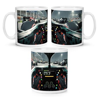 Rennwagen Cockpit Motorsport 10oz Becher Tasse Papa Vatertag Geburtstag Weihnachten