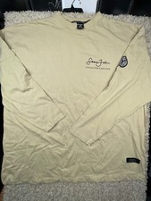 Vintage Sean John Collector  s Edition Long Sleeve Shirt Beige 4XB Big Cotton
