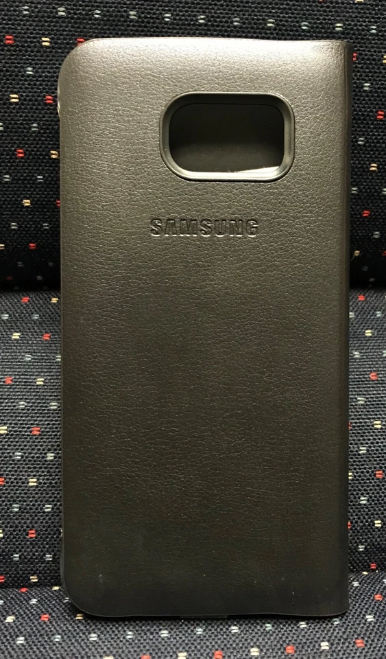 Funda tipo billetera abatible para teléfonos Samsung Galaxy S6 edge - negra, modelo: EF-WG925PB Foto 2 de 3