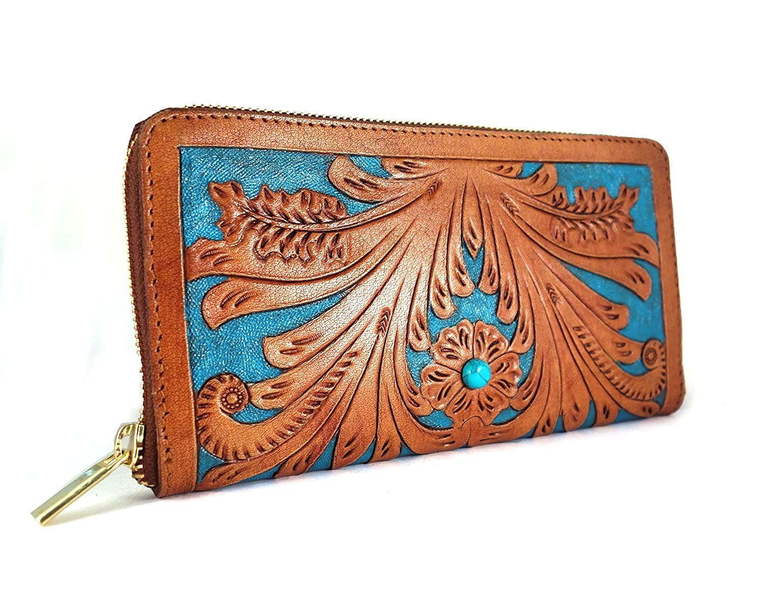 Carteras clutch de cuero STG Western Tooled para mujer, fiesta, boda, herrami...
