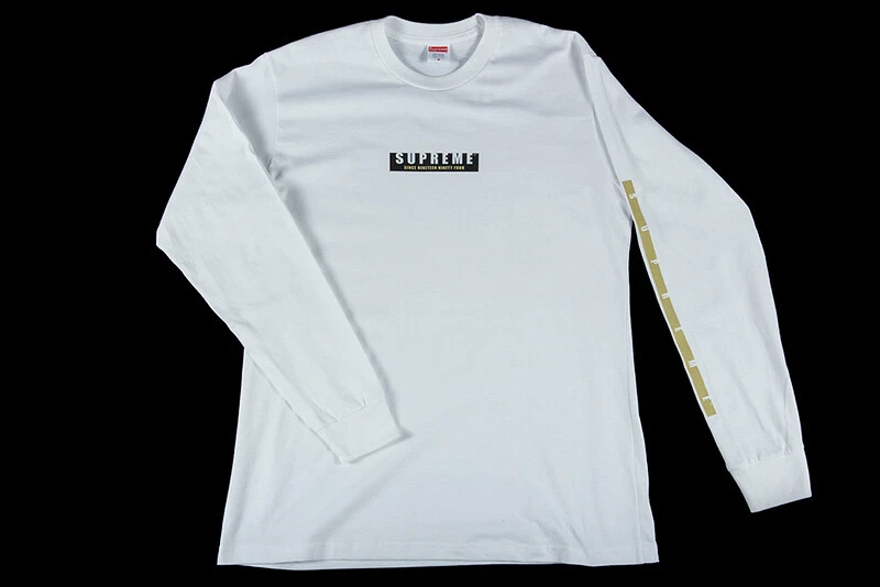 HAUT MANCHES LONGUES BLANC NEUF FW18 SUPREME 1994 T SHIRT NEUF S