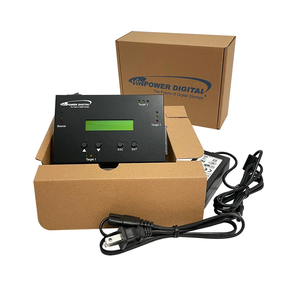 Vinpower 1 to 3 Standalone SATA Hard Drive HDD SSD Duplicator HDDMINIDUP-3 - Image 3 of 4