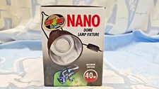 Zoo Med Nano Dome Lamp Fixture 40 W, 4" Diameter for Reptile Amphibians Heating