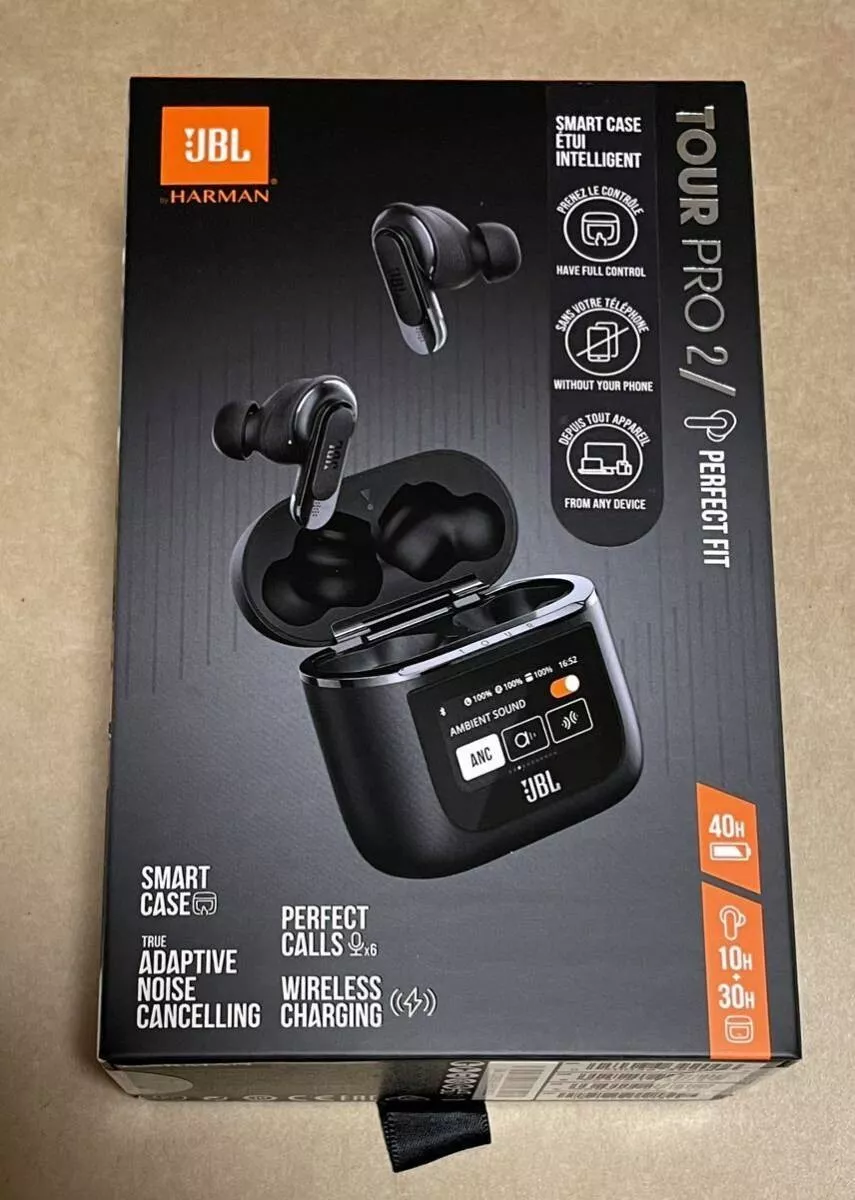 JBL TOUR PRO 2 Wireless Earphones Black Noise Canceling Smart