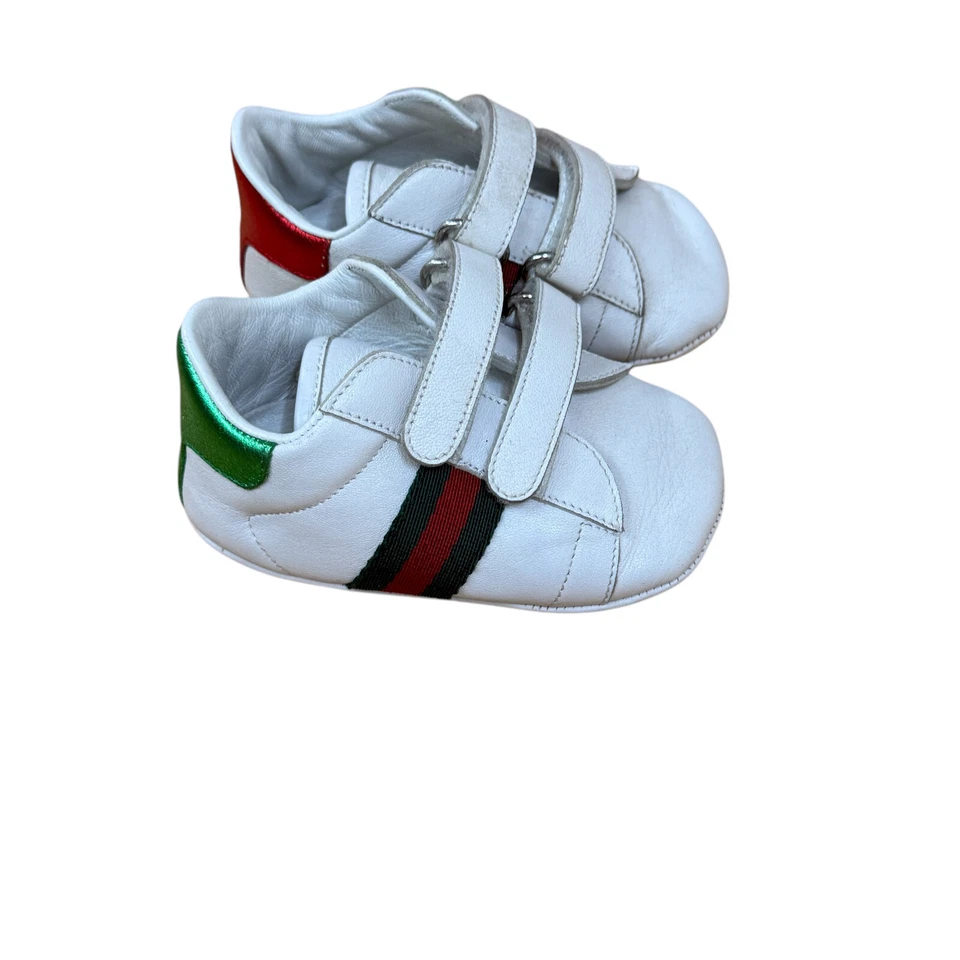 Gucci Zapatos para Cuna - Zapatillas de Cuero Baby Ace Talla 18 Foto 2 de 4