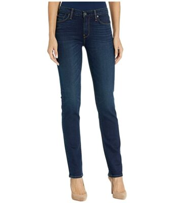 HUDSON NWT $195 Nico Mid-Rise Straight Dark Wash Stretch Jean in Requiem Sz 24