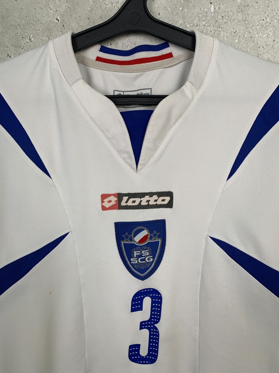 SERBIA AND MONTENEGRO 2006 AWAY FOOTBALL SHIRT #3 JIMOVIC LOTTO