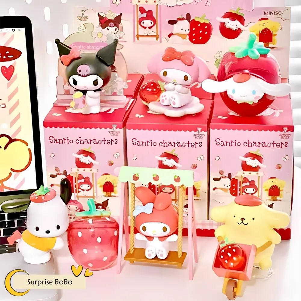 MINISO Sanrio Characters Strawberry Farm Series Blind Box Confirmed Figure  HOT