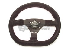 Sparco L360 Steering Wheel 330mm Black Suede With Flat Dish And Flat Bottom New