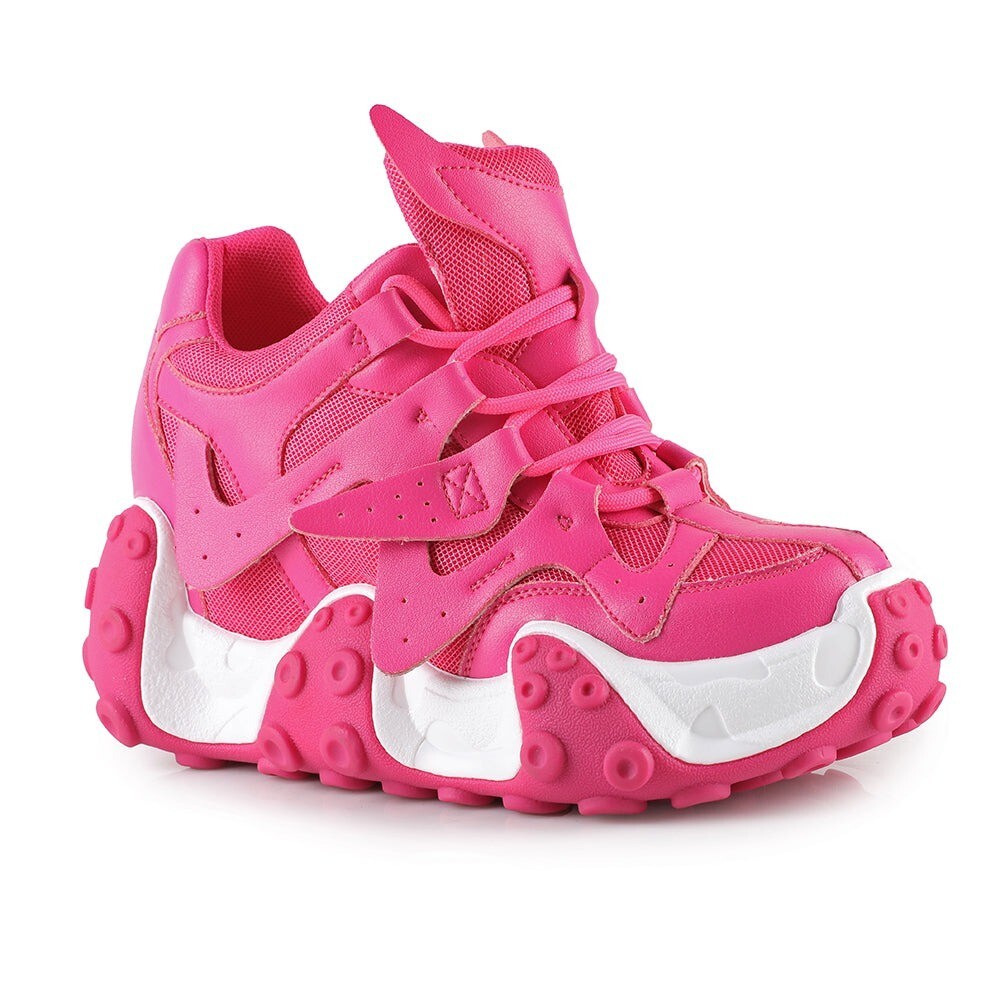Anthony Wang Hot Pink Tentacle Hidden Wedge Platform Womens