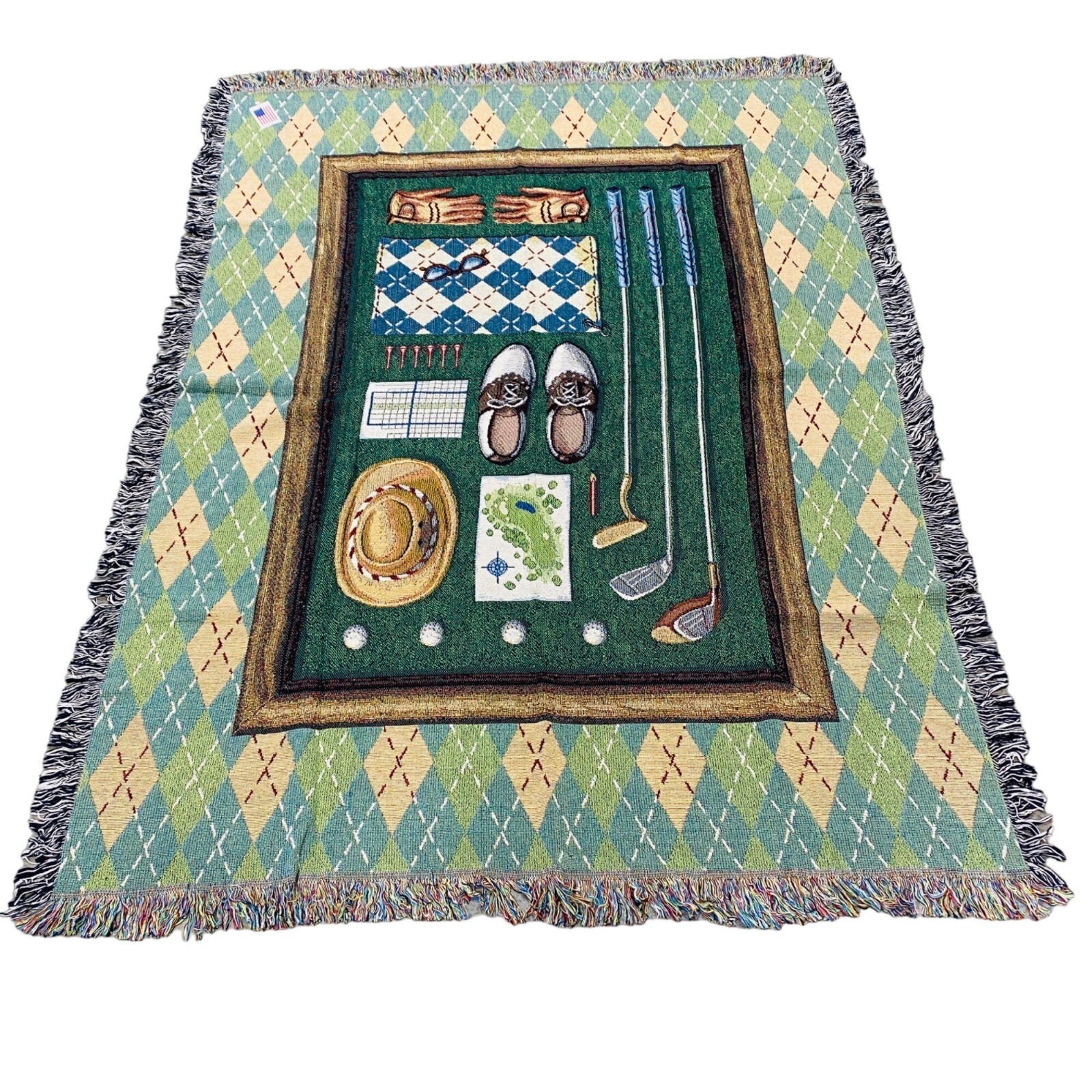 The Links Golf Essentials and Classic Argyle Vintage 2003 Tapestry