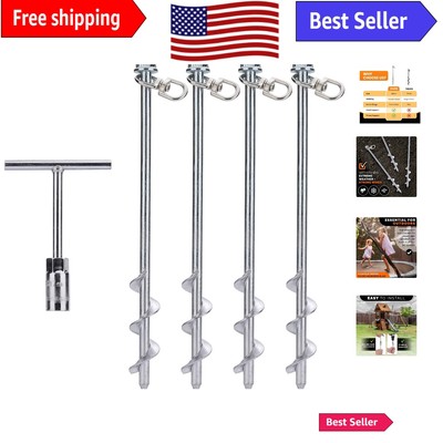 Heavy-Duty Screw-In Tent Stakes - Secure Anchoring for Outdoor Structures
