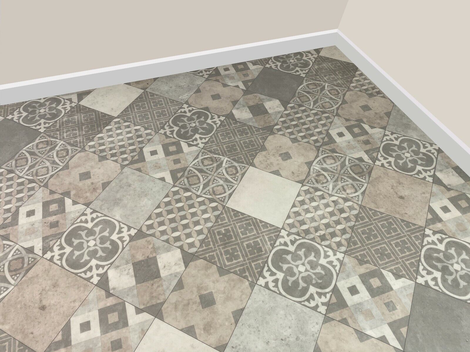 Geometric Vinyl Flooring Quality Non Slip Lino Kitchen Bathroom Cheap Floor 25m 4m For Sale EBay