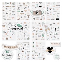 Craftwerk Hochzeit Sticker GäStebuch 250 StüCk Fotoalbum Deko Aufkleber Mit Herz
