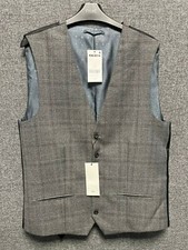Next Grey Check Waistcoat 42L TD025 OO 13
