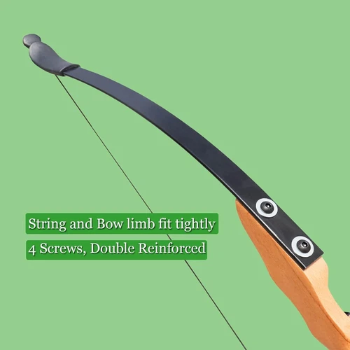 52'' Archery Recurve Bow 40LBS Hunting Arrows Set Wooden Bow for Adults Beginner - Picture 6 of 16