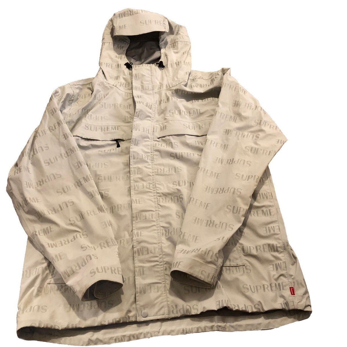 Supreme 3m reflective jacket White Jacket XL Zip Up Hooded Supreme 3m reflective jacket White Jacket XL Zip Up Hooded