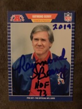 Raymond Berry Signed Football Trading Card