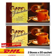 2 x GANO Schokolade | Hot Cocoa With Ganoderma | Gano Excel Original | 20 sachet