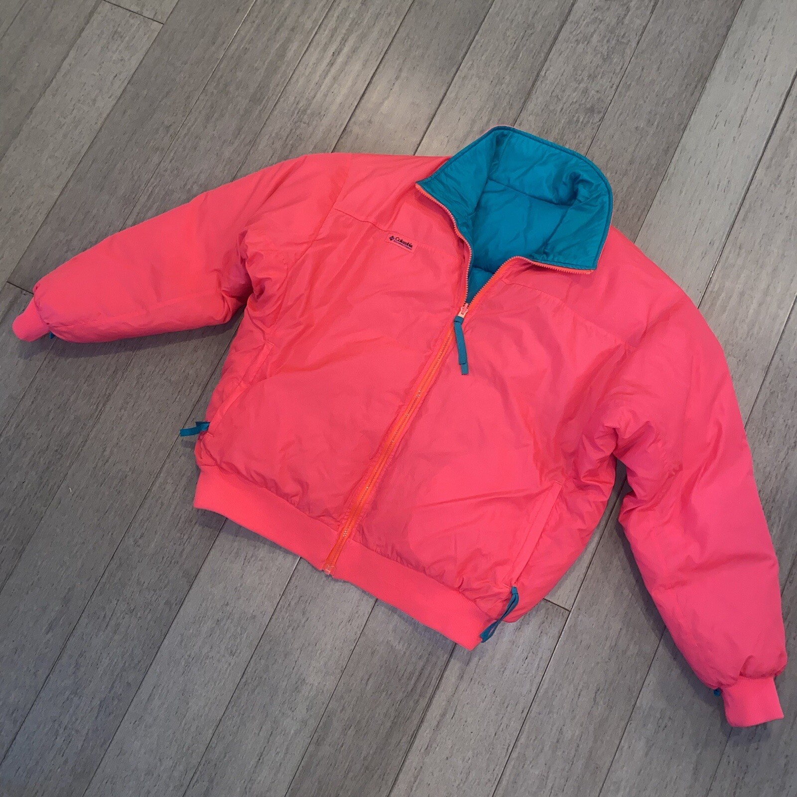 Vtg Columbia Jacket Reversible Inner 