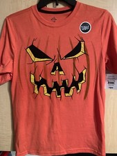 Halloween Short-Sleeve Glow-In-Dark Jack O Lantern Pumpkin T-Shirt XL 14-16 