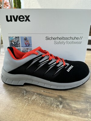 Uvex 6909845 2 trend Halbschuhe S2 69098 schwarz, grau, rot Weite 11 Größe 45