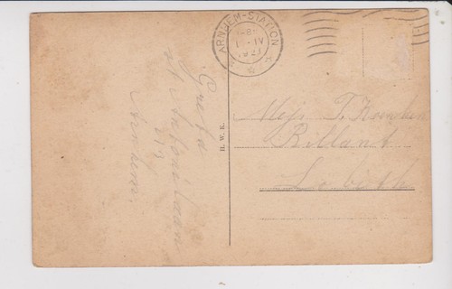 Postcard / Postkarte / AK +/- 1921 Dam met Groote-en St.Walburgskerk Arnhem - Imagen 2 de 2