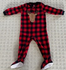 Carters Just One You - Toddler Boys Zip Up Fleece Footed Pajamas - 2T
