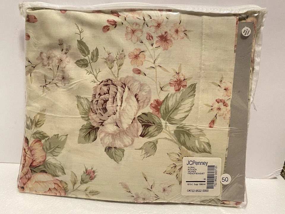 Шторы для французского букета JC Penney Home Collection 84 дюйма 2 панели 2 завязки спинки новые из старых запасов - Изображение 4 из 4