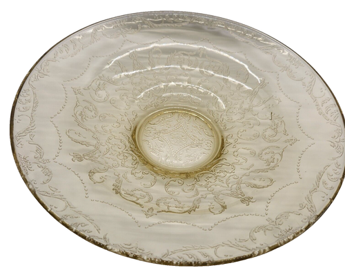 Vintage Federal Amber Yellow Depression Glass Madrid 11 Inch Shallow BOWL - Picture 7 of 9