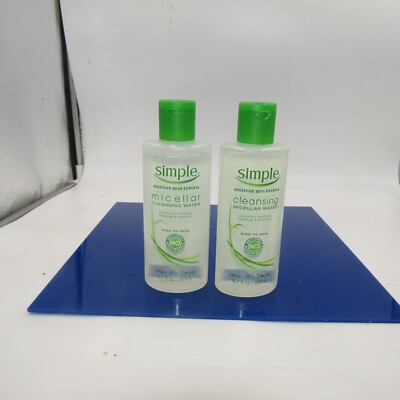 Lot Of 2 Simple Kind to Skin Cleansing Micellar Water -Sensitive Skin -6.7 Oz.
