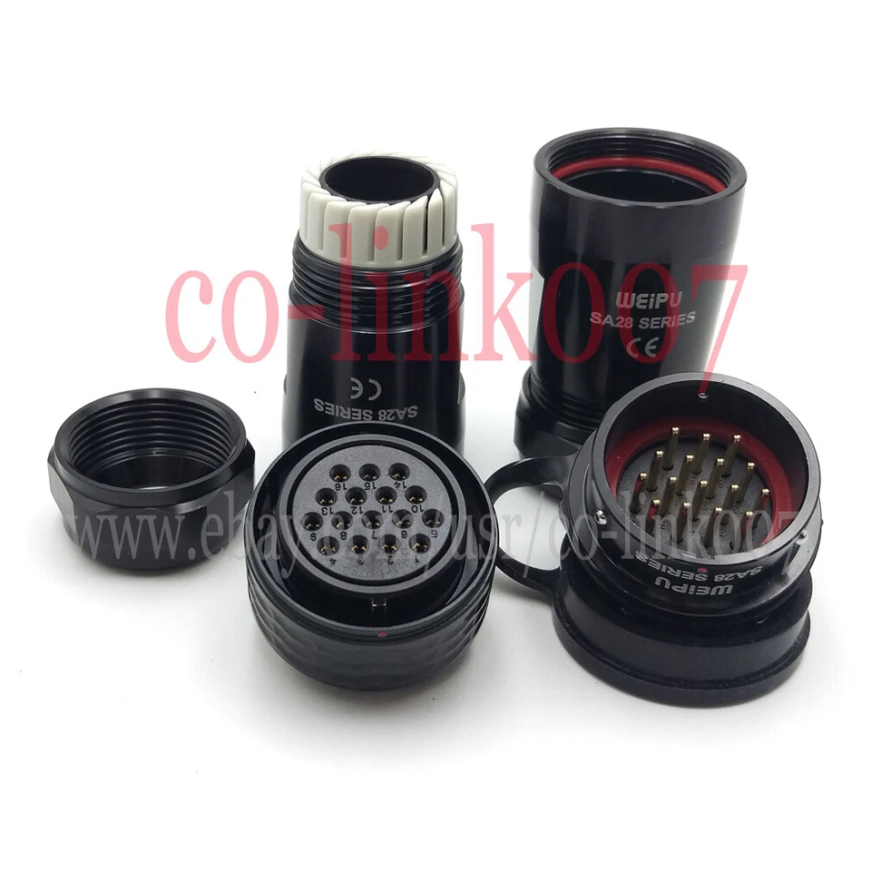 SA28 WEIPU Waterproof 16pin Connector,Power Cable Connector Plug Socket 15A 500V - Image 4 of 4